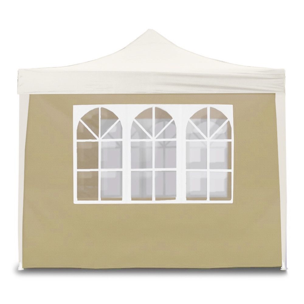 Telo Laterale 3x2m Beige Con Finestre Per Gazebo Richiudibile 3x3mt - Etna  Pellet Di Casoria Antonio