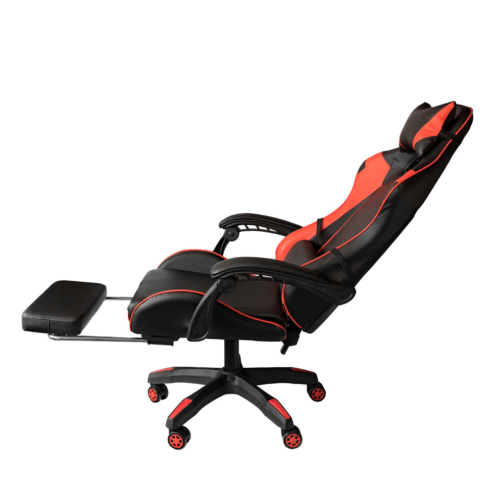 Sedia da Gaming Girevole Rossa in PVC