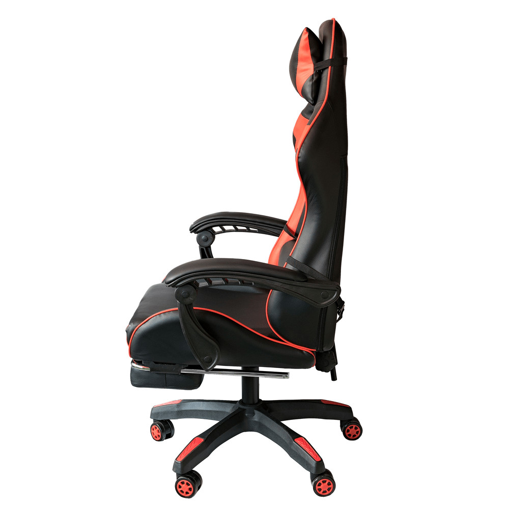 VidaXL Sedia da gaming girevole con poggiapiedi rossa in pvc Sedie Gaming 