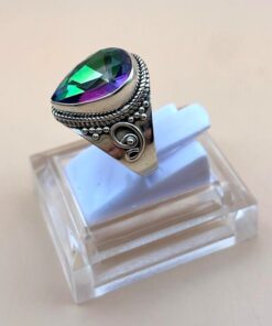 Alternative view of Anello Argento 925 In Topazio Mistico mis.16,5