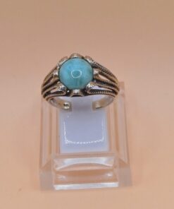 Alternative view of Anello In Argento 925 Larimar mis. 21