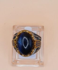 Anello Argento 925 Agata Blu ms. 23 - immagine 3