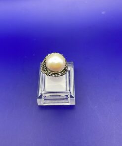 Alternative view of Anello Con Perla In Argento ms.15