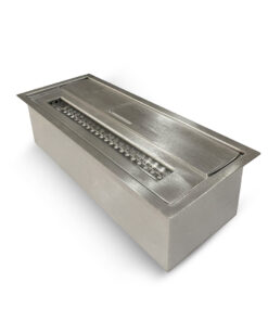 Bruciatore per camino a bioetanolo biocamino in acciaio inox 1,5 lt L30xP12.5xH8.5 cm