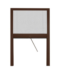 Zanzariera a plisse in kit riducibile universale Melodie per finestra verticale 160x160 Marrone