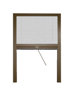 Zanzariera a plisse in kit riducibile universale Melodie per finestra verticale 160x160 Bronzo
