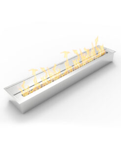 Bruciatore per camino a bioetanolo biocamino in acciaio inox 7 lt 91,5X18,7XH9,5 cm