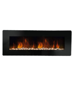 Camino elettrico caminetto da parete DALLAS L127 x P 11 x H50
