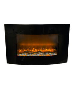Camino elettrico caminetto da parete SAN DIEGO L88,5 x P13,5 x H56