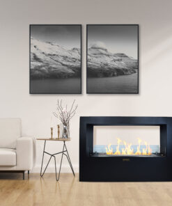 Alternative view of Camino a bioetanolo da terra per interno esterno Giotto S Nero 100x30x70