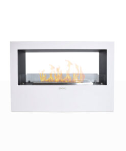 Camino a bioetanolo da terra per interno esterno Giotto S Bianco 100x30x70
