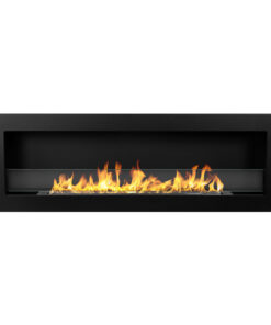 Camino a bioetanolo da incasso parete biocamino 120x40 LIVORNO 120 Nero