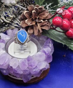 Anello in argento con Calcite Blu Mis. 20