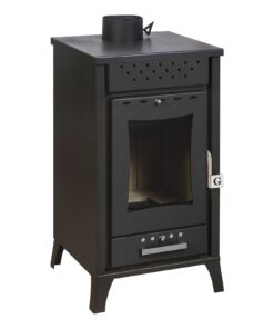 Stufa A Legna Olga Nera potenza 15 Kw L45,5xp48,5xh91