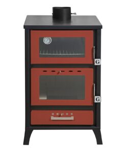 Stufa A Legna Con Forno Marika Rossa 22 Kw L50,5xp58,5xh91,5
