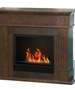 Camino a bioetanolo biocamino da terra Cambridge in legno Marrone 110x36x100h