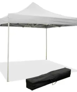Gazebo richiudibile pieghevole MARKET 2 X 2 Bianco ricoperto in PVC impermeabile