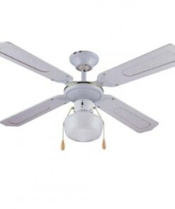 Ventilatore da soffitto 4 Pale 1  Luce D.105 cm 50w colore BIANCO DA54012
