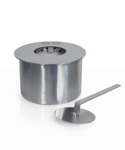 Bruciatore tondo per camino a bioetanolo biocamino inox 1,5 lt d.17 cm