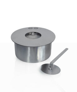 Bruciatore tondo per camino a bioetanolo biocamino inox 2,5 lt d.25 cm
