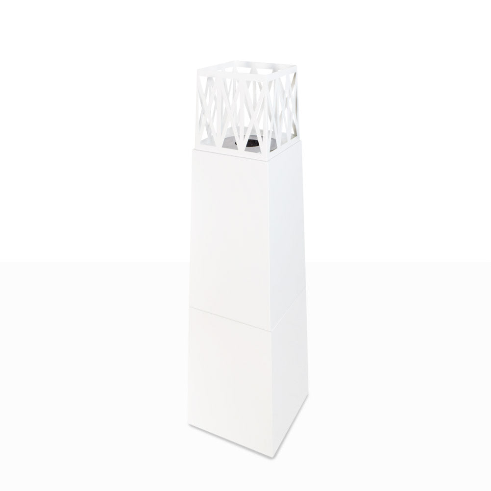 Camino a bioetanolo da giardino per esterno Vulcano Bianco 40x40x145 - immagine 4
