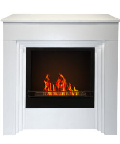 Camino a bioetanolo da terra BELLINI in legno Bianco Made in Italy L96 x P35 x H96
