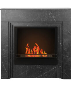 Camino a bioetanolo da terra BELLINI in legno effetto Marmo Nero Made in Italy L96 x P35 x H96