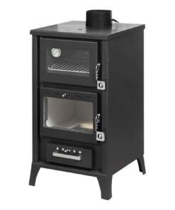 Stufa A Legna Con Forno Marzia Nera 15,3 Kw L45xp48,5xh91,5