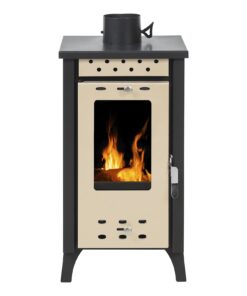 Stufa A Legna Matilde Beige potenza 7,7 Kw L33xp38,5xh74