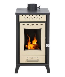 Stufa A Legna Olga Beige potenza 15 Kw L45,5xp48,5xh91