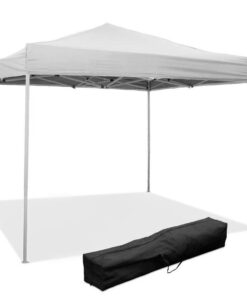 Gazebo richiudibile pieghevole 3 X 3 Bianco ricoperto in PVC impermeabile EXPO