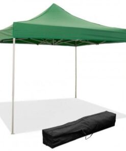 Gazebo richiudibile pieghevole MARKET 3 X 3 Verde ricoperto in PVC impermeabile