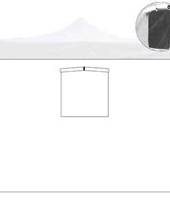 Telo laterale 2x2mt bianco impermeabile con finestra ricambio per gazebo richiudibile MARKET