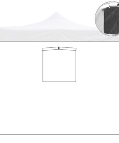 Telo laterale 3x2mt bianco impermeabile con finestra per gazebo richiudibile MARKET