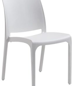 Alternative view of Sedia set 4 pz in resina impilabile made in Italy design per interno esterno SOFIA Bianca
