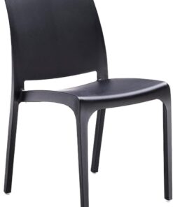 Alternative view of Sedia set 4 pz in resina impilabile made in Italy design per interno esterno SOFIA Nera