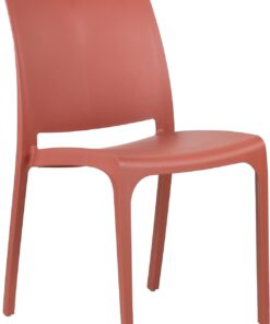 Alternative view of Sedia set 4 pz in resina impilabile made in Italy design per interno esterno SOFIA Rossa