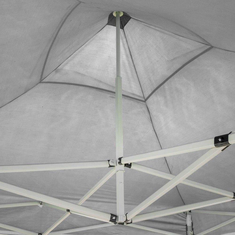 Gazebo richiudibile pieghevole MARKET 3 X 6 Bianco ricoperto in PVC impermeabile - immagine 2