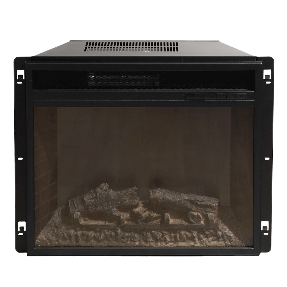 Camino elettrico caminetto da terra BIDEN in legno Noce L179 x P48 x H85 - immagine 6