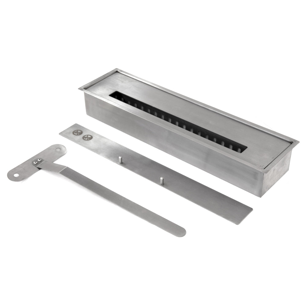 Camino a bioetanolo da terra BELLINI in legno effetto Marmo Bianco Made in Italy L96 x P35 x H96 - immagine 8