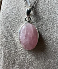 Ciondolo Quarzo Rosa Argento