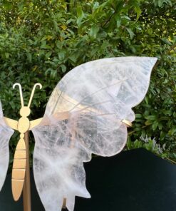 Farfalla con Piedistallo in Quarzo Rosa - immagine 6