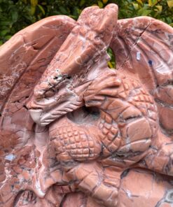 Drago in Agata rosa peso kg 1,397 largo cm 17 altezza cm 18 - immagine 3