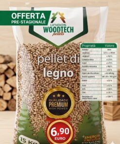 Pellet WoodTech An Plus A1  Pedana composta Da 84 sacchi