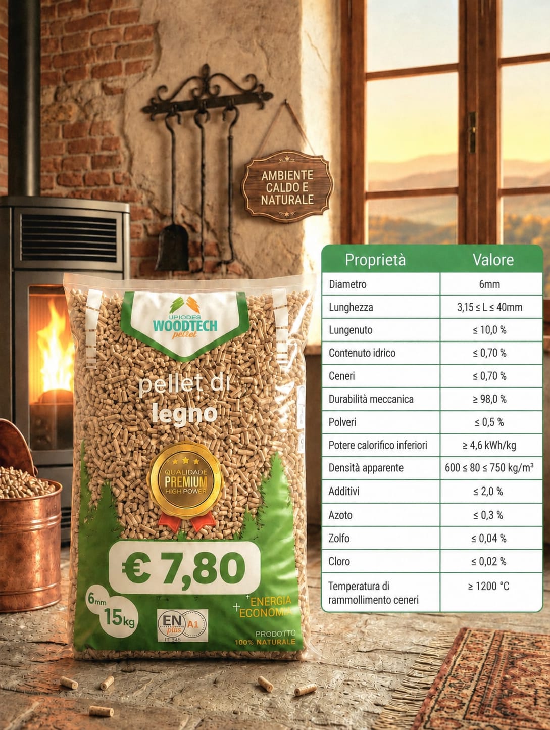 Pellet Unidos WoodTech ENplus A1
