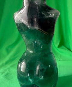 Alternative view of Statua mezzo busto donna in Fluorite alta cm 10 peso gr 330