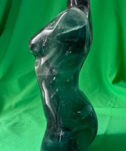 Statua mezzo busto donna in Fluorite alta cm 10 peso gr 330 - immagine 3
