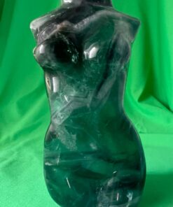 Statua mezzo busto donna in Fluorite alta cm 10 peso gr 330