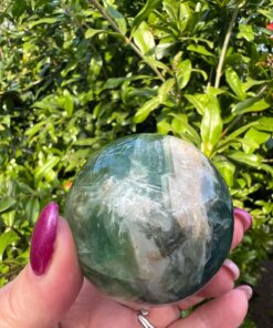 Sfera in Fluorite gr 410 dm 6,3 - immagine 3