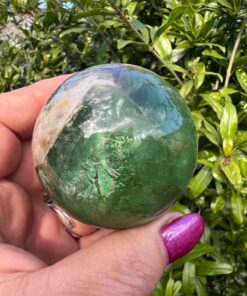 Sfera in Fluorite gr 410 dm 6,3 - immagine 4